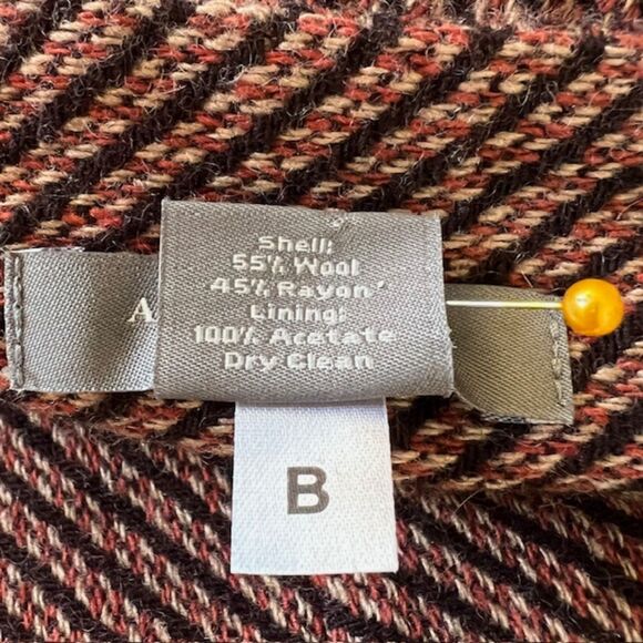 ANN TAYLOR PETITES WOOL BLEND PENCIL SKIRT DIAGONAL ZIPPER POCKETS SIZE 0P - Picture 8 of 9